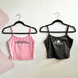 Shein Graphic Tank Top Bundle Lot Y2K Inspired Retro Indie‎ Fairy Grunge Small
